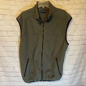 Obermeyer green fleece vest, L